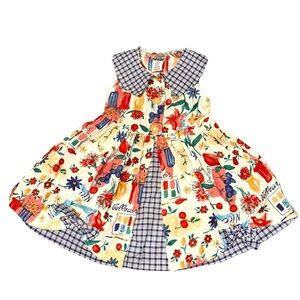 Vintage 90s Rachels Kids floral cottage core sleeveless dress